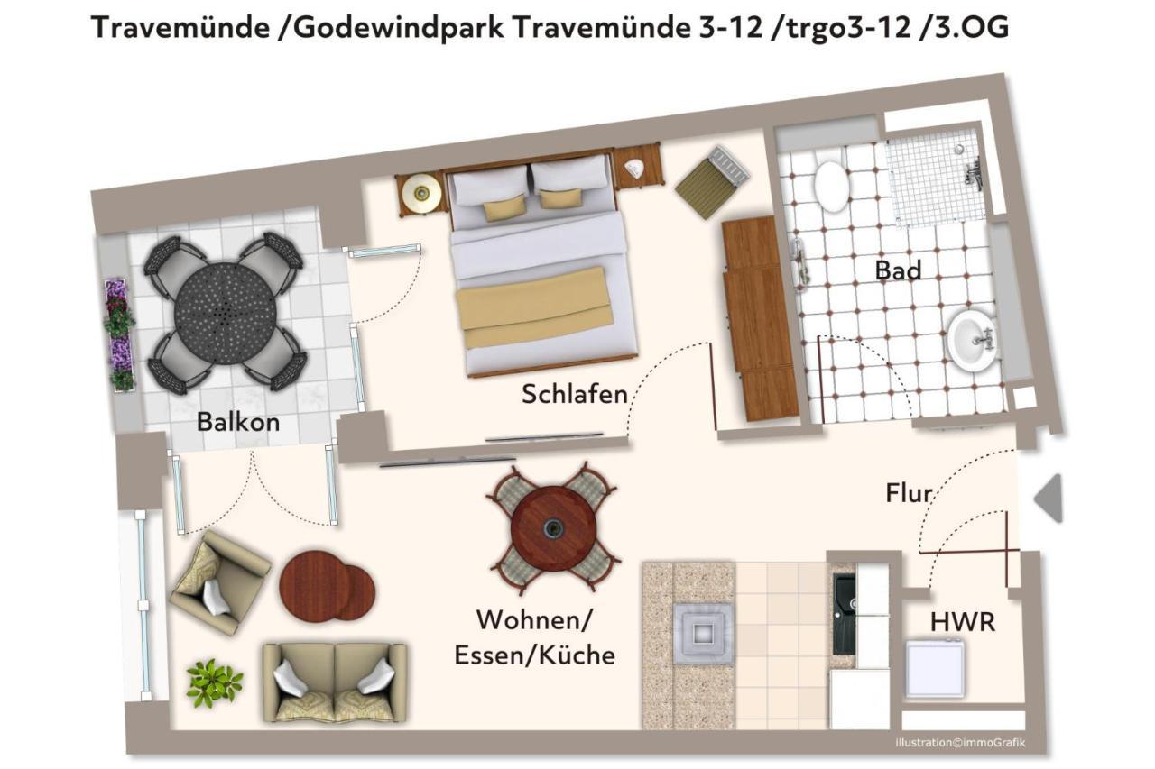 Godewindpark Travemuende Godewindpark Travemuende 3-12 Lübeck Exterior foto